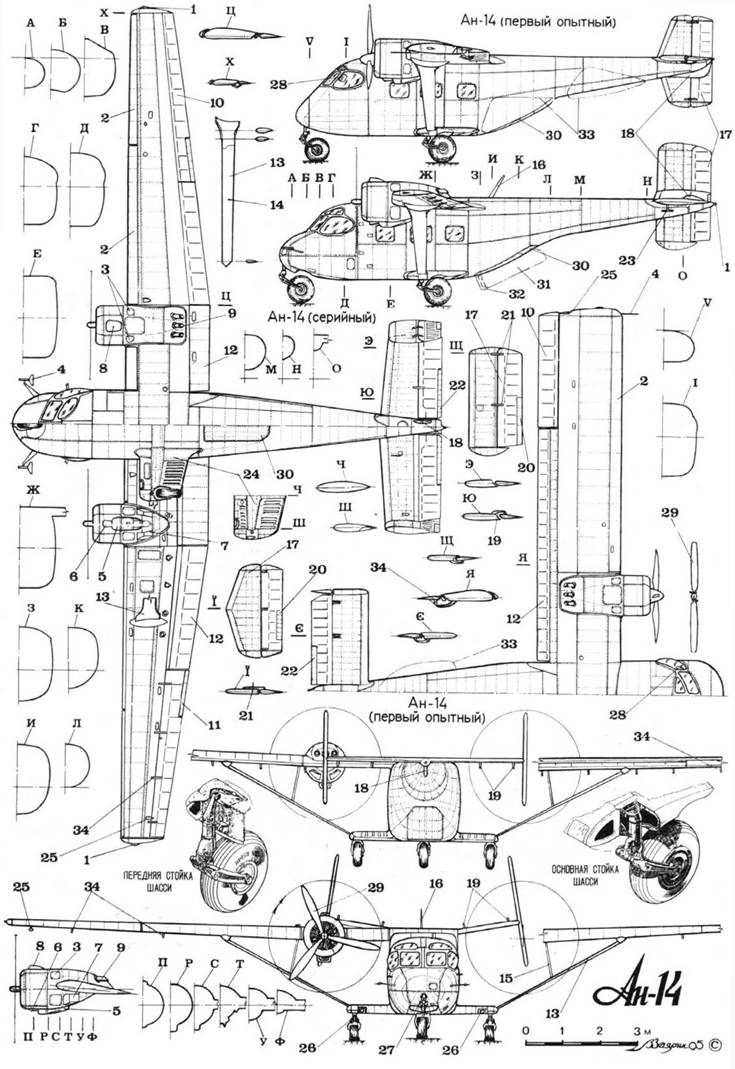 Ан 14 чертеж